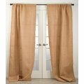 Doba-Bnt Burlap Jute Farmhouse Chic Lined Curtain Panel - Natural SA1620681